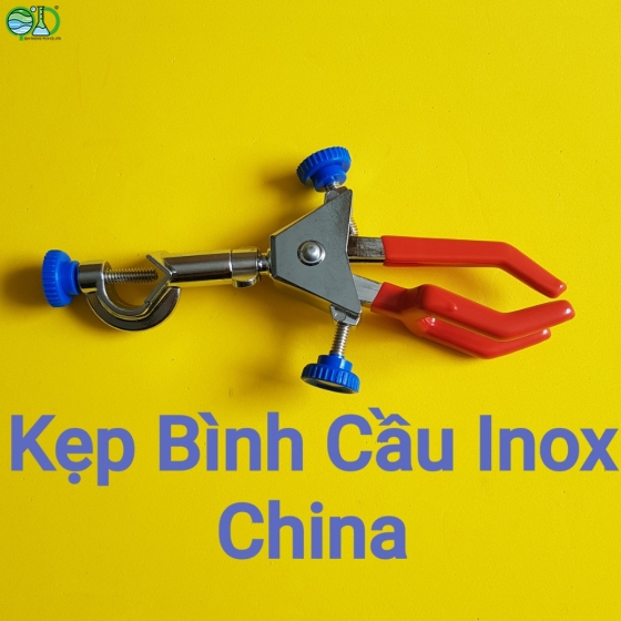 Kẹp bình cầu Inox Trung Quốc