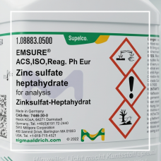 ZINC SULFATE HEPTAHYDRATE ZnSO₄·7H₂O EMSURE® ACS, ISO, Reag. Ph Eur Code: 1.08883.2500