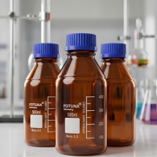 CHAI NẮP VẶN NÂU 500ML FORTUNA – CHỊU NHIỆT 140°C