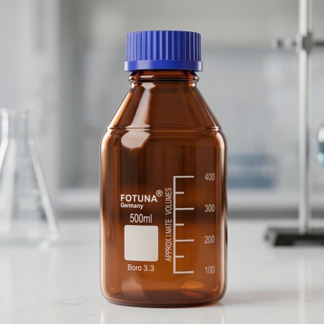 CHAI NẮP VẶN NÂU 500ML FORTUNA – CHỊU NHIỆT 140°C