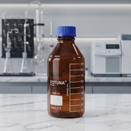 CHAI NẮP VẶN NÂU 1000ML FORTUNA – CHỊU NHIỆT 140°C