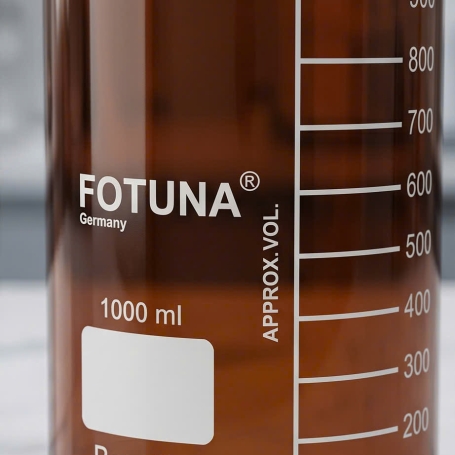 CHAI NẮP VẶN NÂU 1000ML FORTUNA – CHỊU NHIỆT 140°C