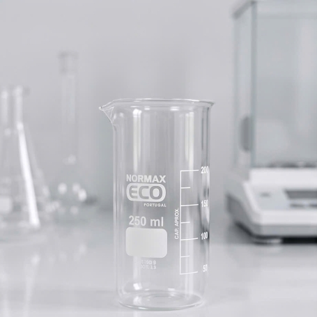 Cốc thủy tinh cao thành  Beaker 250ml  Normax-Portugal
