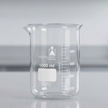Cốc thủy tinh Beaker 1000 mL  Normax-Portugal