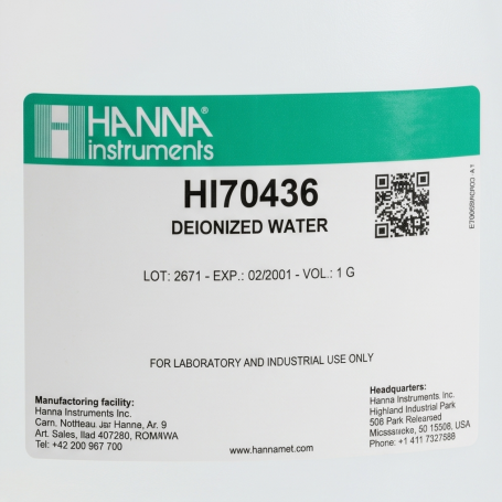 Nước Khử Ion Hanna HI70436 (Deionized Water) 