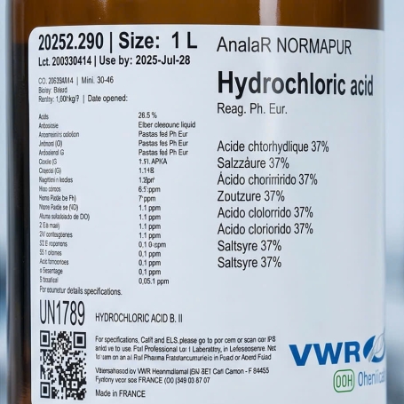 Hydrochloric Acid 37%  - HCl)