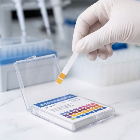 Giấy thử pH 0-14  (Universal pH Indicator Strips) của Normax (Bồ Đào Nha).